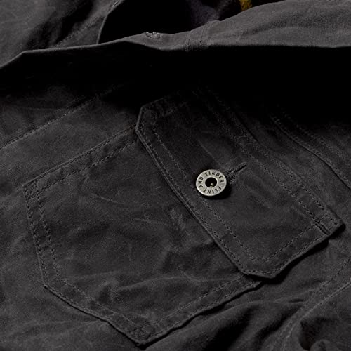Image of Huckberry Flint and Tinder Men's Flannel-Lined Waxed Trucker Jacket
