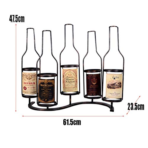 Soporte para botellas de vino para 5 botellas 61.5x23.5x47.5cm miniatura 2