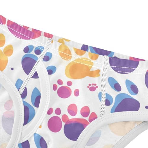 KLL Cute Paws Print Colorful Boys Toddler Soft Underwear Briefs Cute Children Panties4