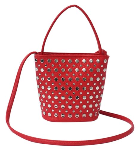 Studded Rivet Bucket Handbags for Women 2025 Slouchy Crossbody Bags for Women Y2k Top Handle Bag Shoulder Bag Hobo Purse 2025