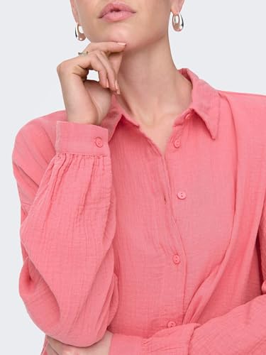 Chemise beige coupe surdimensionnée ONLY Onlthyra la mode ample et fluide - 7
