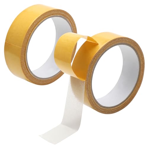 VOSSOT 2 Rolls Doppelseitiges Klebeband extra stark, 3cm x 10m doppelseitiges Teppichklebeband Klebeband, Starkes Doppelseitiges Premium Gewebe Klebeband für Wand Teppich und Heimdekoration