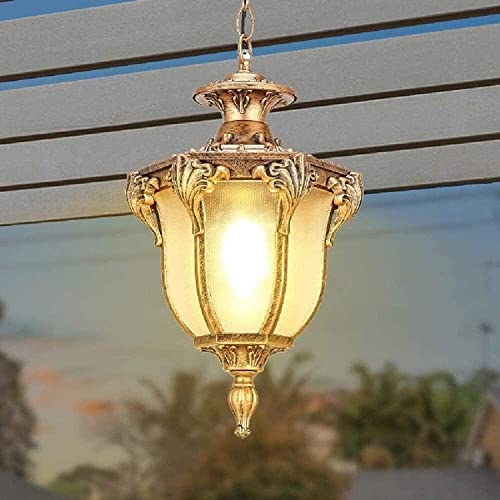 Lustre suspendu en aluminium YXWYXWA, luminaire étanche de style rustique pour entrée de villa