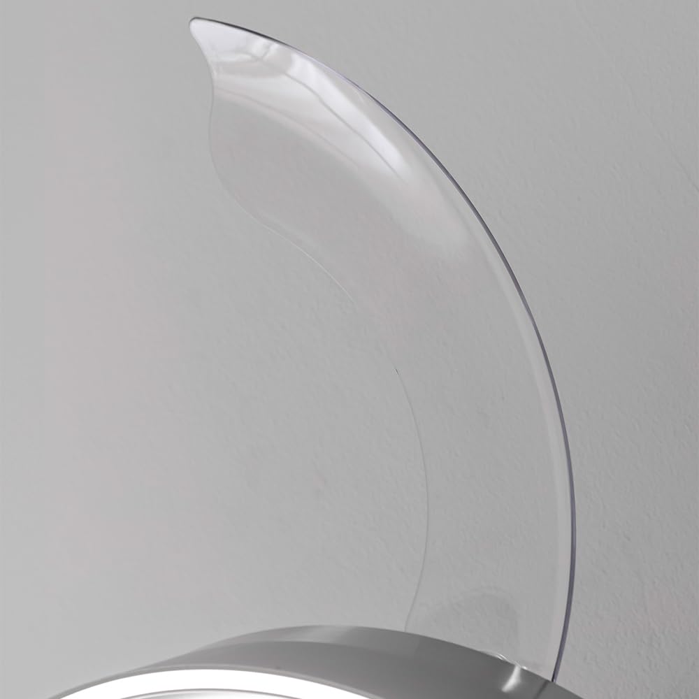 Cecotec Ventilateur de Plafond EnergySilence Aero 4280 Invisible Steel, Pales Rétractables, Lampe, Minuterie, 3 Tons de Lumière et Fonction Été-Hiver, 40 W, Diamètre 106 cm, Gris Acier