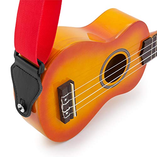 TIGER UAC4-RD Sangle de Ukulele pour Ukes Soprano, Concert, Tenor et Baritone avec porte plectre – Rouge - Les Beatles, Paul McCartney, John Lennon, RIngo Starr, George Harrison TIGER UAC4-RD Sangle de Ukulele pour Ukes Soprano, Concert, Tenor et Baritone avec porte plectre - Rouge – Image 5
