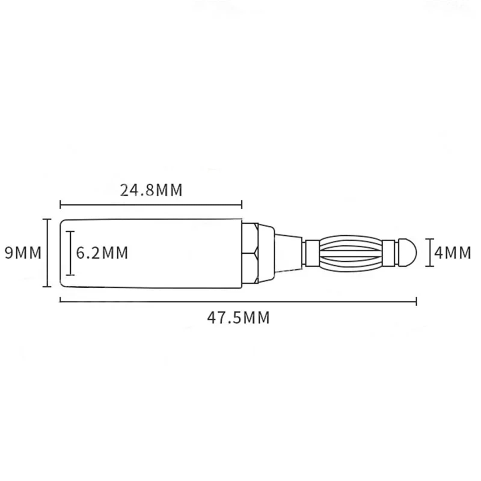 20/80/200 szt. 4 mm Kabel adaptera kabla audio Złącze głośnika Nikl/chromowanie terminal jack audio bananowy(5 Red 5 Black)