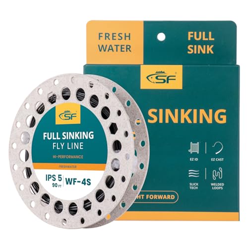 SF Full Sinking Fly Fishing Line Weight Forward Taper Fly Line WF4S...