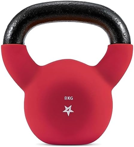 Yes4All 2-20 kg Cast Iron Kettlebell with Neoprene Coating, Multicoloured Kettlebells, Swing Dumbbell, Single