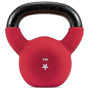 Yes4All 2-20kg Kettlebell aus Gusseisen mit Neopren Beschichtung, Mehrfarbige Kettlebells, Schwunghantel, Kugelgewicht