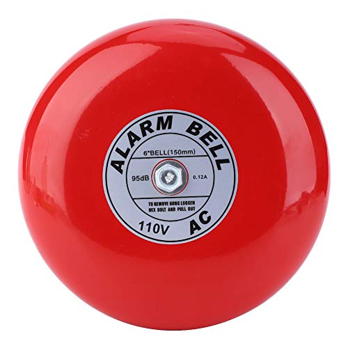 Fire Alarm Bell, CB-6B 5.9" Electric Alarm Bell 95dB School Home Factory Security Alarm Bell