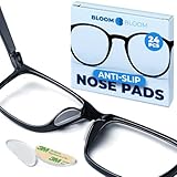 Eyeglass Nose Pads 12 Pairs – Clear Silicone Anti-Slip Stick-On Pads for Glasses, Sunglasses – Adhesive – BLOOM & BLOOM