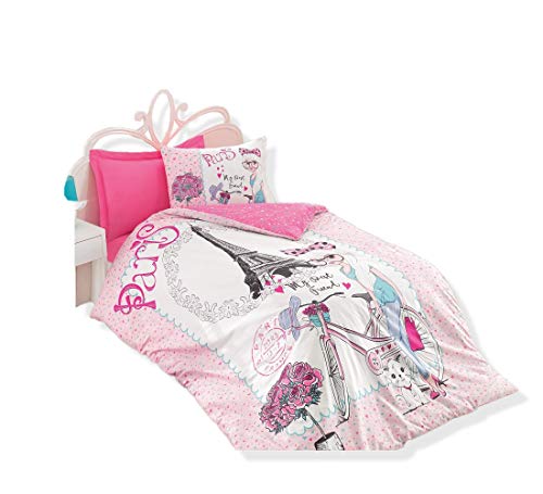 Juego de edredón 100% algodón funda edredón 100% algodón My Best Friend, tamaño único, 3 piezas