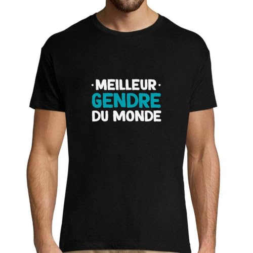 T-shirt homme meilleur gendre du monde en coton imprimé en France