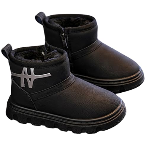 Bottes de neige filles en cuir verni raffiné et doublure Remonte douce
