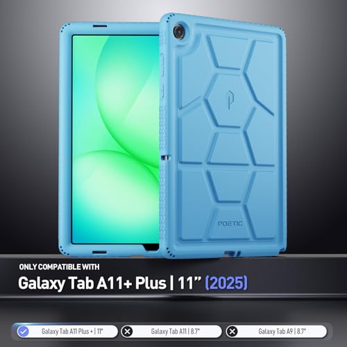 Coque silicone Samsung Galaxy Tab A11 Plus Poetic TurtleSkin bleue - 2