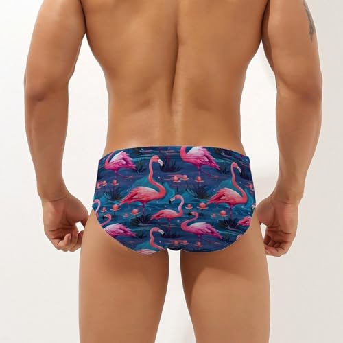 Flamingos Men's Swim Briefs Sexy Bikini Swimsuit Beach Shorts Underwear Low Waist2