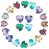 Diseño único de espalda puntiaguda sin agujeros: el diseño de espalda puntiaguda en forma de corazón facetado permite un fácil ajuste en aplicaciones de pegamento, ideal para álbumes de recortes, arte de uñas, decoración de teléfono, adornos de bolsas y otros proyectos de manualidades