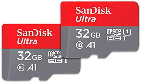 SanDisk 32GB (Pack of 2) Ultra microSDHC UHS-I Memory Card (2x32GB) with Adapter - SDSQUA4-032G-GN6MT