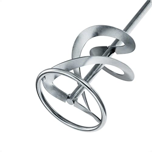 Bilbau Mélangeur de mortier 40 cm Mélangeur à spirale robuste Filetage SDS pour un mélange rapide des composés de nivellement de vernis de peinture et plus Durable Ø75mmx400mm Appareils 600W