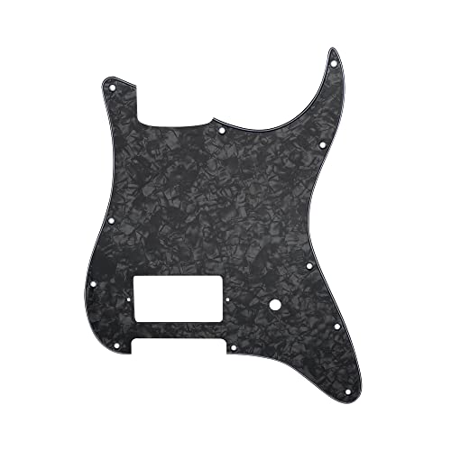 Musiclily Pro 11 Holes ST Strat One Humbucker Guitar Pickguard Scratch Plate for USA/Mexico Fender Tom Delonge Stratocaster Electric Guitar
