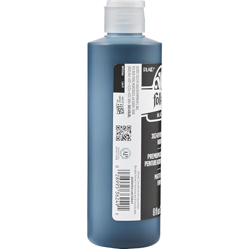 Image of FolkArt Acrylic Craft Paint, Matte Finish, Pure Black, 8 fl oz