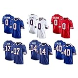 [Viiipcos] ラグビー ユニフォーム バッファロー・ビルズ 0番 キーアン・コールマン 17番 ジョシュ・アレン 大人用 トレーニングウェア Tシャツ 応援 半袖 夏服 上着 練習着 記念シャツ 通気性 速乾性 快適 非公式 (赤 0番,M) [並行輸入品]