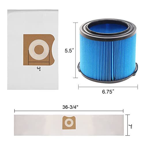 VF3500 Filter Fits Compatible with Ridgid 3-4.5 Gallon Wet Dry Vacuums Cleaner - Image 2