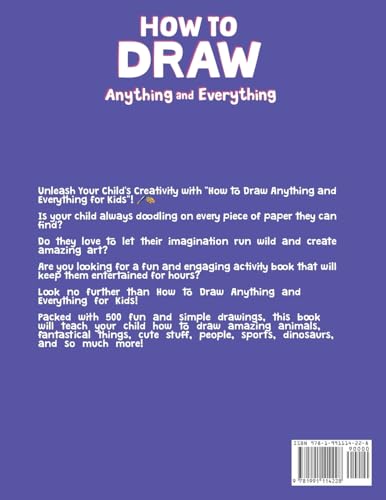 How to Draw Anything and Everything for Kids: 500 Fun and Simple Drawings of Amazing Animals, Fantastical Things, Cute Stuff, People, Sports, ... Cartoon Step-by-Step Art Books for Children) - Image 2