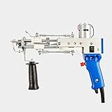 GYMO Teppichwebpistole, Tufting-Pistole, DIY Elektrische Teppich-Tufting-Pistole, Teppichweberei Beflockungsmaschinen Elektrowerkzeug Handpistole Cut Pile,Blau