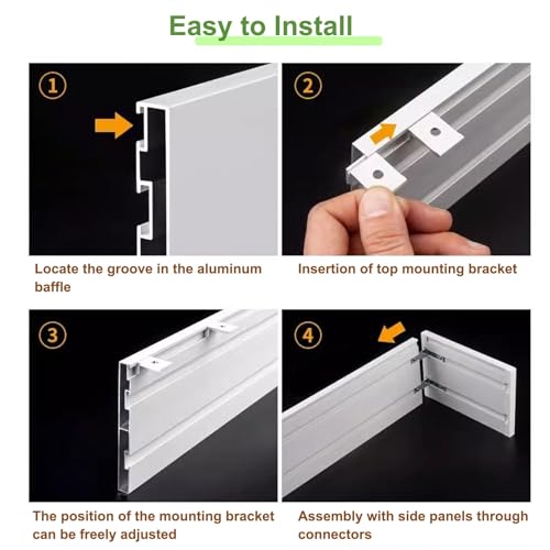 Oculta rieles con la cenefa de aluminio de 480 cm para techo 6
