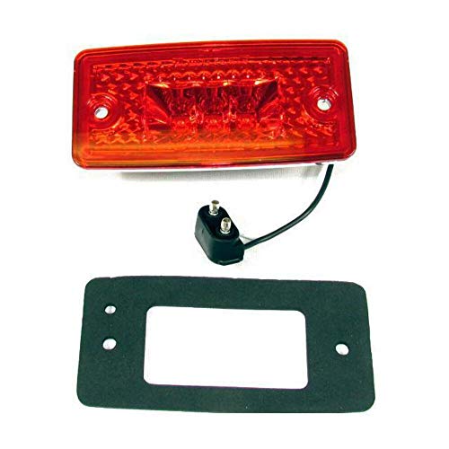 Lámpara LED roja Fortpro 4-9/16" x 2-1/4" con 3 LEDs miniatura 1