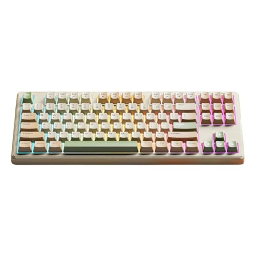 Clavier mécanique 87 touches RVB tricolore pour le jeu vidéo PC