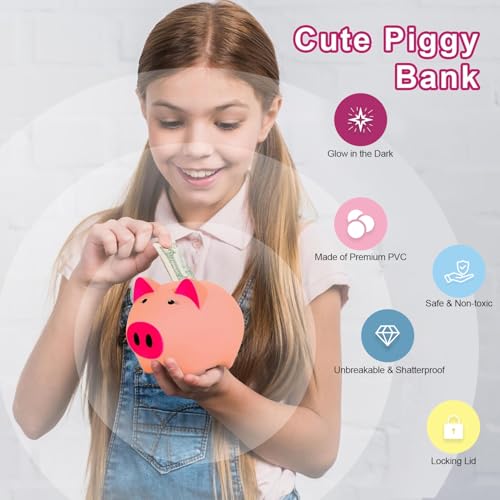 Image of Piggy Bank for Kids, Piggy Bank for Boys, Glow in the Dark