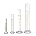 Produktbild Cikuso Dickglas Messzylinder Set 5ml 10ml 50ml 100ml Glas mit Zwei Buersten