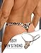 ohyeahlady Mens G-String Thong Underwear Snake Print Briefs Low Rise Sexy Hot Shorts for Mens Lingerie Soft T-Back Thong（Leopard M）