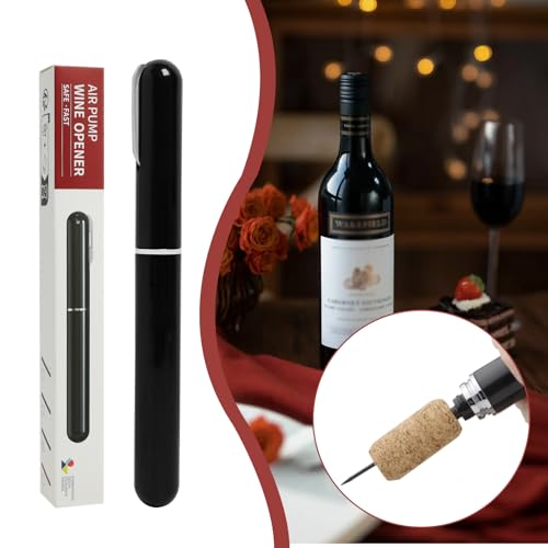 Miniatura 4 de Abrelatas De Vino De Presión De Aire 2 En 1 Con Cortador De Papel De Aluminio, Abridor De Botellas Portátil, Fácil De Usar, Ideal Para Viajes Y Regalo Para Amantes Del Vino