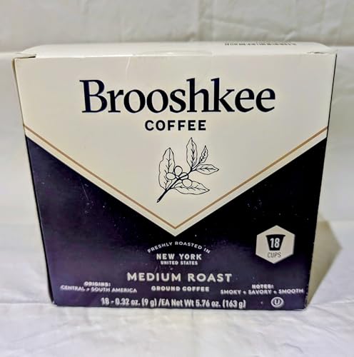 Brooshkee Specialty Coffee - Medium Roast Coffee, Central & South American Blend, Smoky & Savory, K-Cup pods