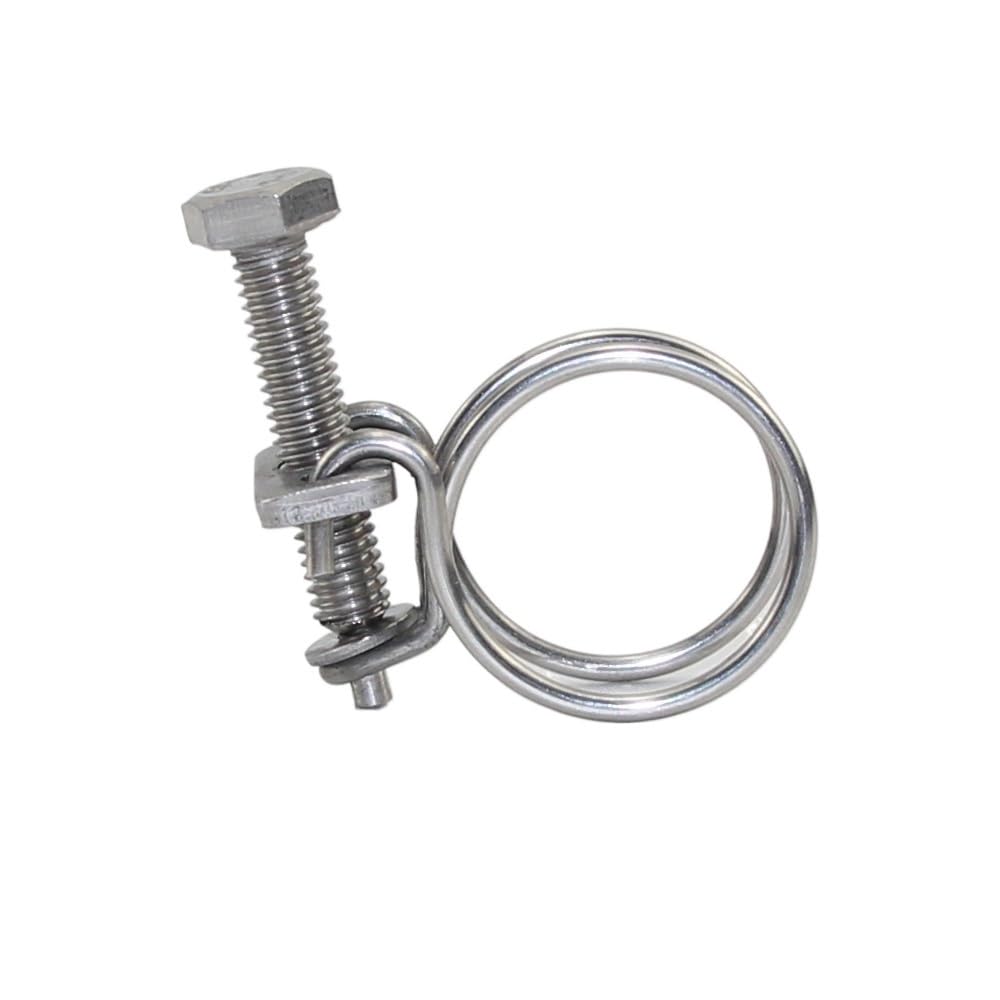 1 PCS 304 Stainless Steel 2mm 3mm Wire Diameter clamp Clamp Spring Double Steel Wire Throat clamp Fitting Clip(28-32mm)