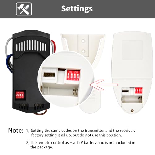 Cenming FAN28R FAN-51T Fan-51T Universal Ceiling Fan Remote Control Kit thumb #3