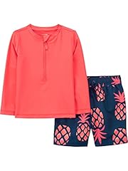 Coral Orange/Navy Pineapple