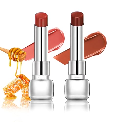 Image of Plumper Moisturizing Butter Lipstick for Women, Natural Tinted Lip Balm Shine Nourishing Hydrating Lip Gloss Stain for Dry Lips, Lightweight Lip Liner Care Makeup, Vegan, 2Pc Rose & Brown Black