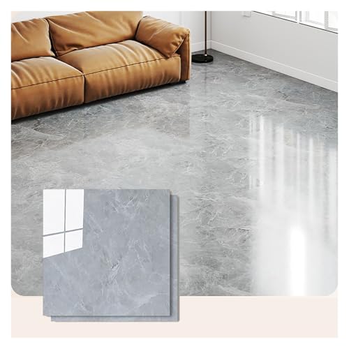 Stone-Effect DIY-Friendly Floor Tiles, Waterproof and Slip-Resistant, Easy Installation Without Tools Floors Sticker for Tenants/Shops(B4-23.6x23.6in)