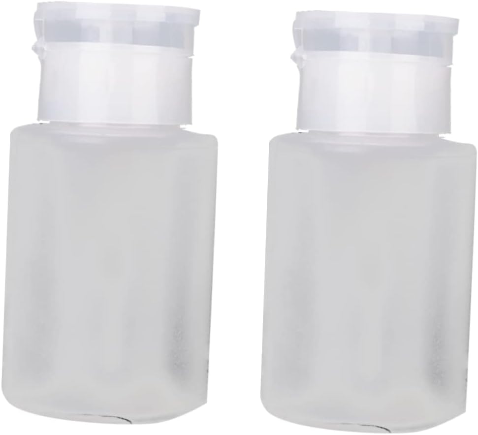 4Pcs 120ml Plastic Press Pump Bottles for Nail Cleaner Remover