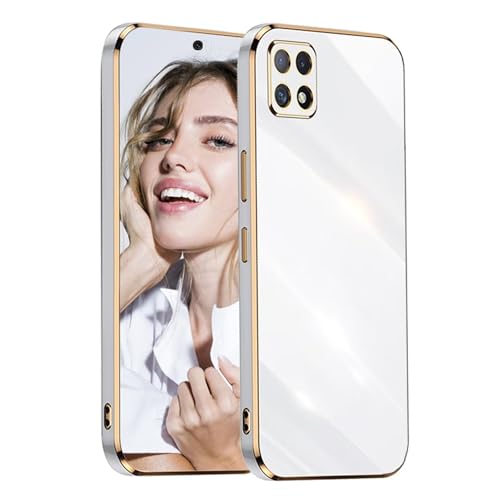 POUHYE Handyhülle für Samsung Galaxy Note 10 Lite / A81 Hülle Original, Mädchen Galvanisierte Kameraschutz Weich TPU Silikon Schutzhülle Ultra Dünn Case Stoßfeste Hülle Samsung Note 10 Lite / A81 Weiß