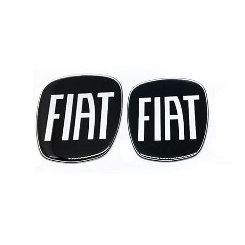 Kit 2 Adesivos Emblema Fiat Novo Uno Preto Black 2011/2021