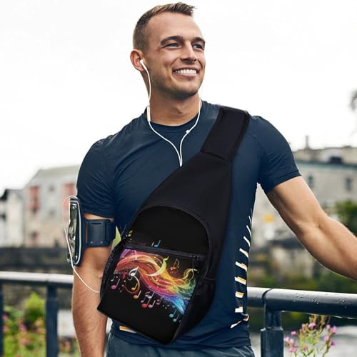 Mochila Sling Bag para mujer y hombre con diseño musical miniatura 6