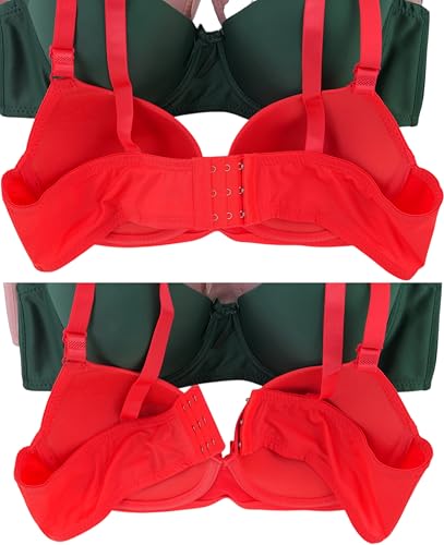 Image of ToBeInStyle Women's Pack of 6 Padded Assorted Styles Supportive Bras Cup Size - A to DDD