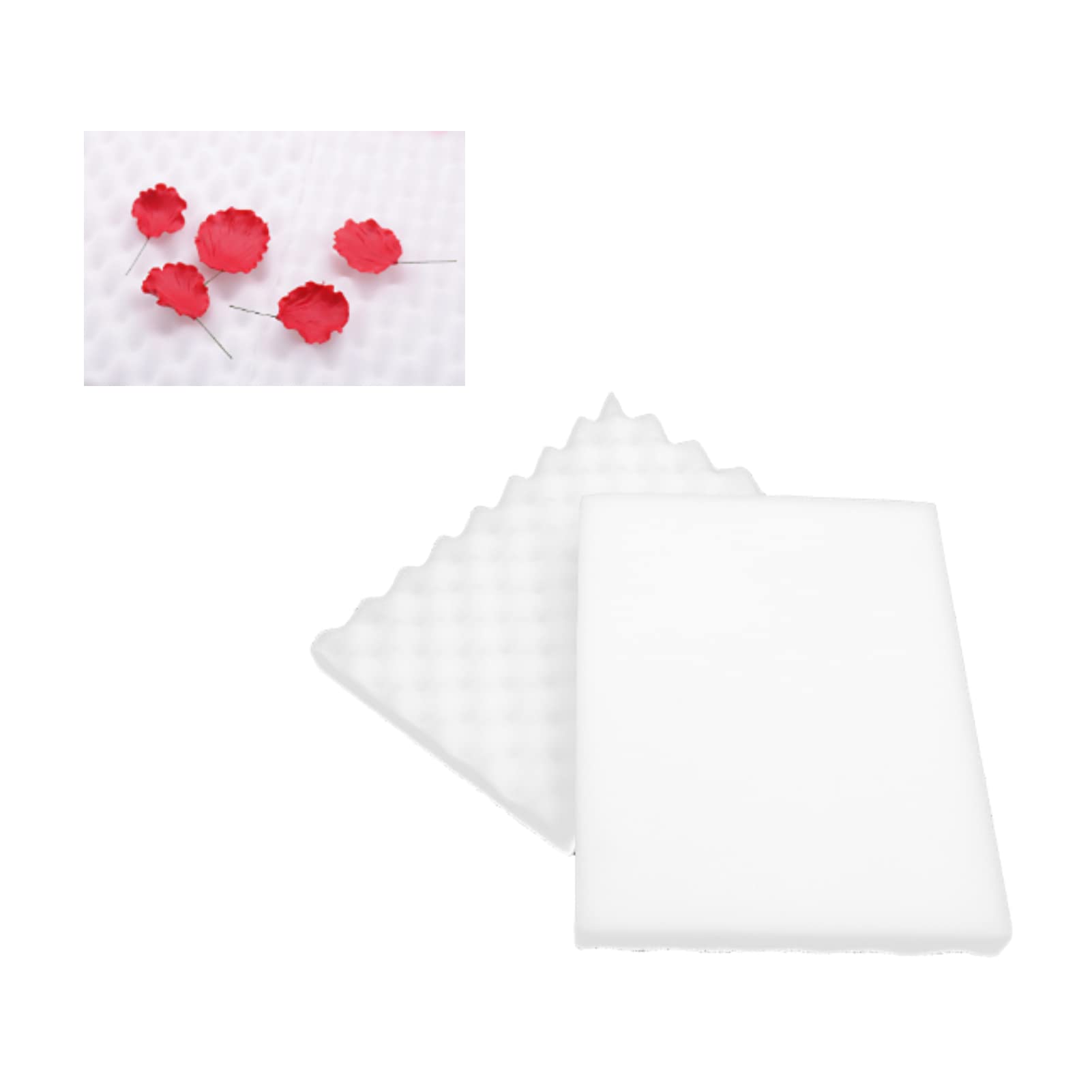 HERCHR Schiuma di Essiccazione Pad, 2 Pz Artefatto Fiore di Zucchero Schiuma Pad Onda Spugna A Secco, Decorating Cuscino in Schiuma di Fiori di Zucchero, Spugna per Fiori Tappeto in Spugna