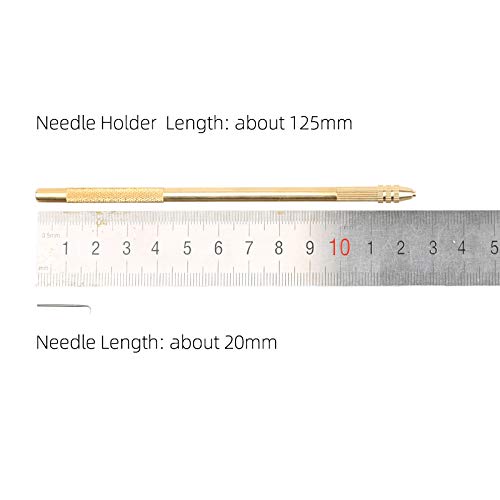 Miniatura 3 de Kit de aguja de ventilación asiática para peluca de encaje incluye 1 soporte para peluca y 4 agujas una de cada tamaño 1-1 1-2 2-3 y 3-4 y 3 piezas