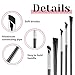 5Pcs Thin Eyeliner Brushes Angled Eyebrow Concealer Brushes Flat Angle Eye Makeup Brush for Eyebrow Corrector Eye Brow Brush for Women Precision Lining Beauty Cosmetic Tool